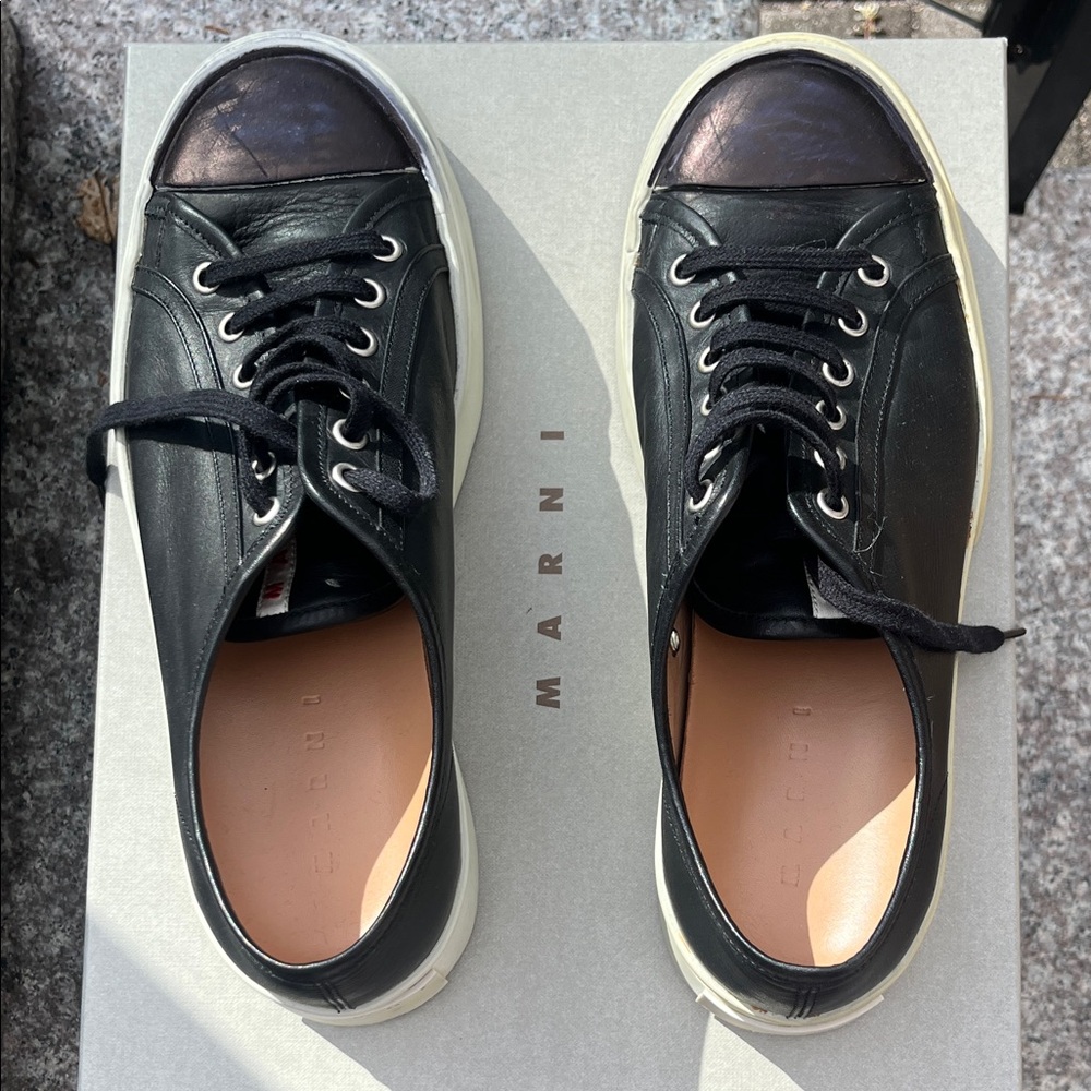 Marni Black and Cream Men's Sneakers